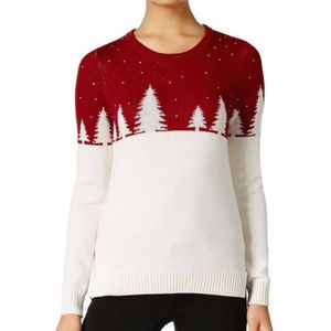NWOT Holiday Arcade Christmas Sweater Red/Cream